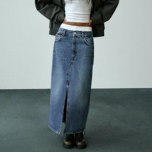 ZARA DENIM SKIRT BLUE (Boxer portion removed)